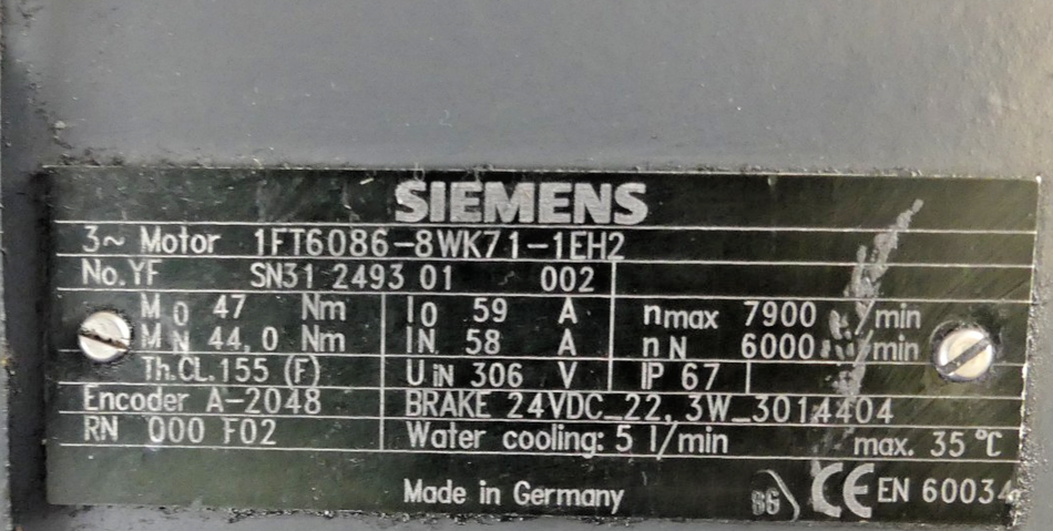 SIEMENS 1FT6086-8WK71-1EH2