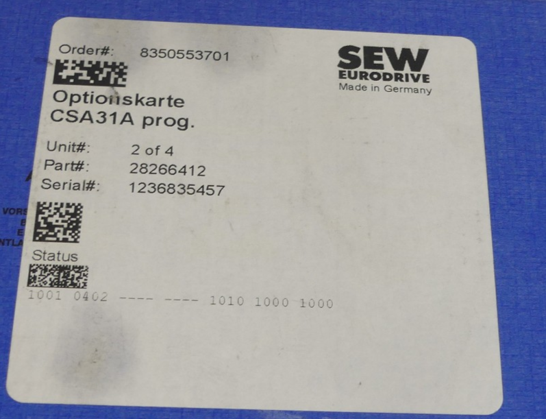 SEW EURODRIVE CSB31A NEU