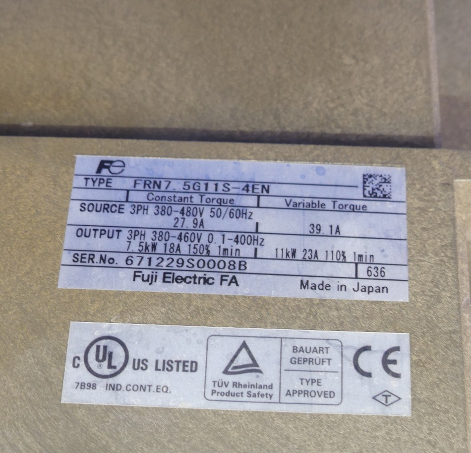 FUJI ELECTRIC FRENIC 5000G11 FRN7.5G11S-4EN