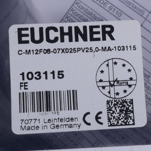Euchner C-M12F08-07x25PV25.0-MA-103115