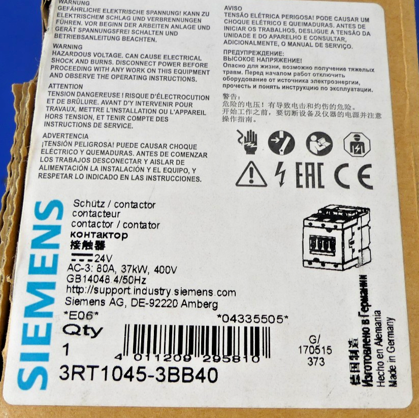 SIEMENS 3RT1045-3BB40
