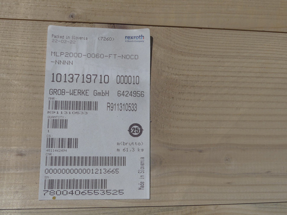 REXROTH MLP2000-0060-FT-N0CD-NNNN NEU