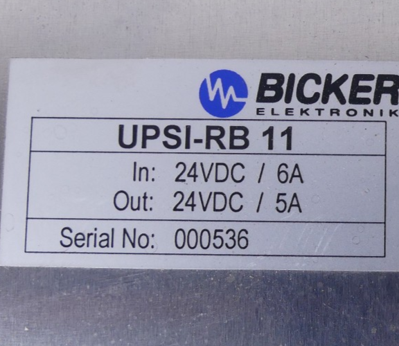 Bicker Elektronik UPSI-RB11 24VDC/6A DC USV used