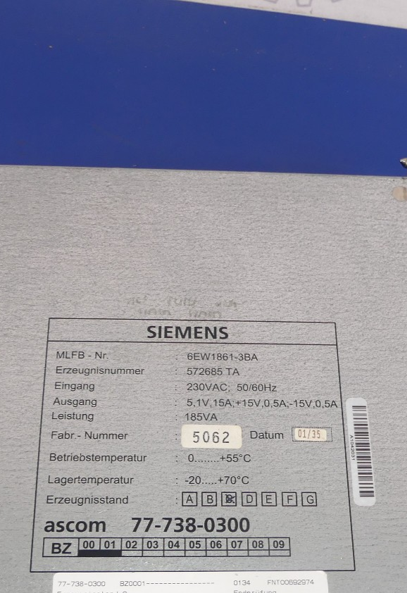 SIEMENS 6EW1861-3BA NEU
