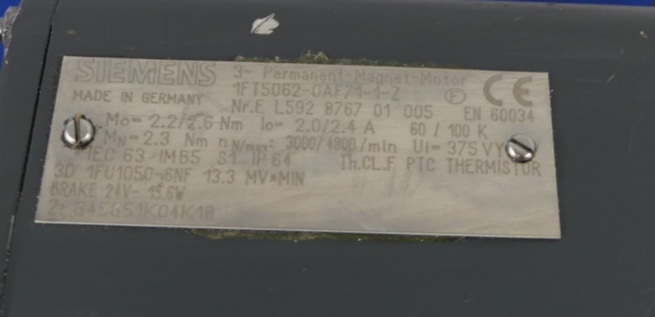 SIEMENS 1FT5062-0AF71-1-Z