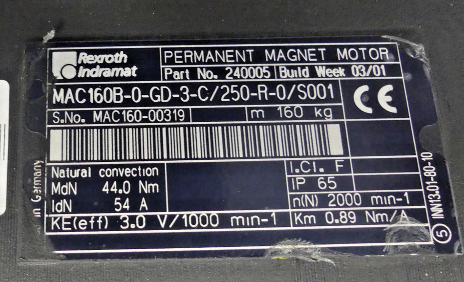 Rexroth MAC160B-0-GD-3-C/250-R-0/S001