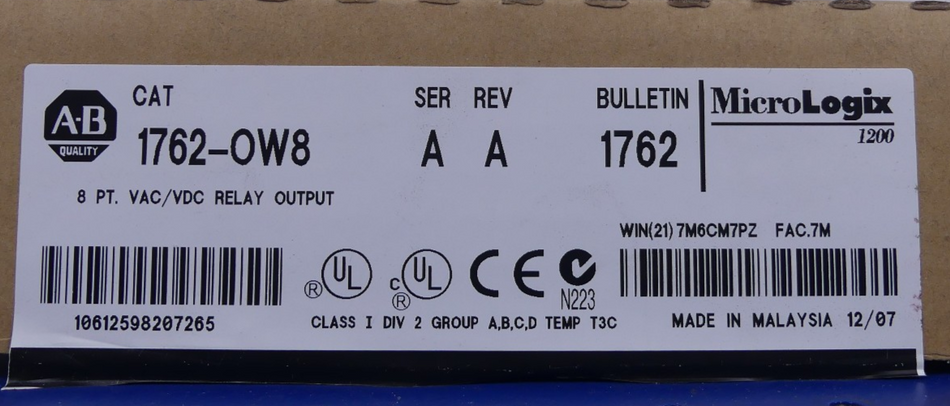 Allen-Bradley 1762-OW8 Micro Logics A A