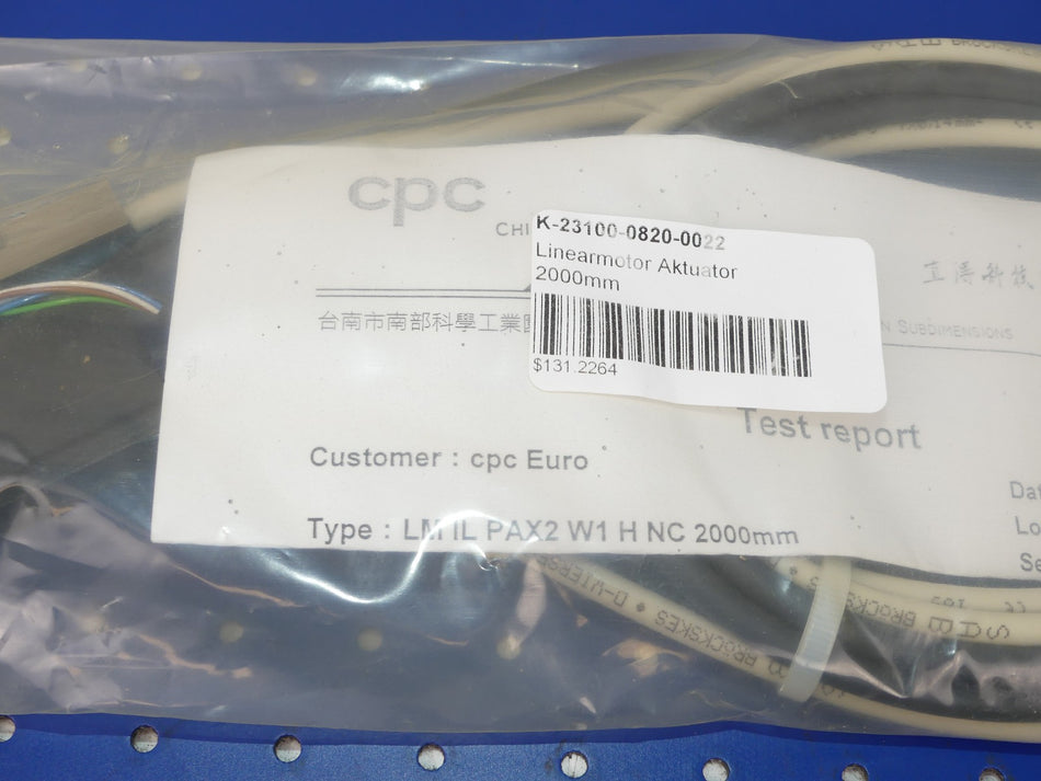 CPC CHIEFTEK PRECISION LINEARMOTOR LM IL PAX2 W1 H NC 2000mm