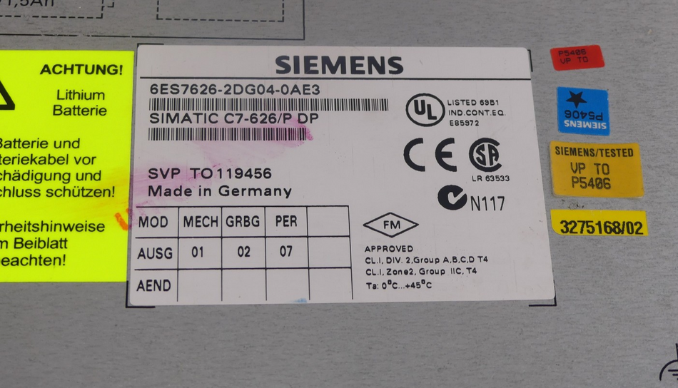 SIEMENS 6ES7626-2DG04-0AE3 DEFEKT