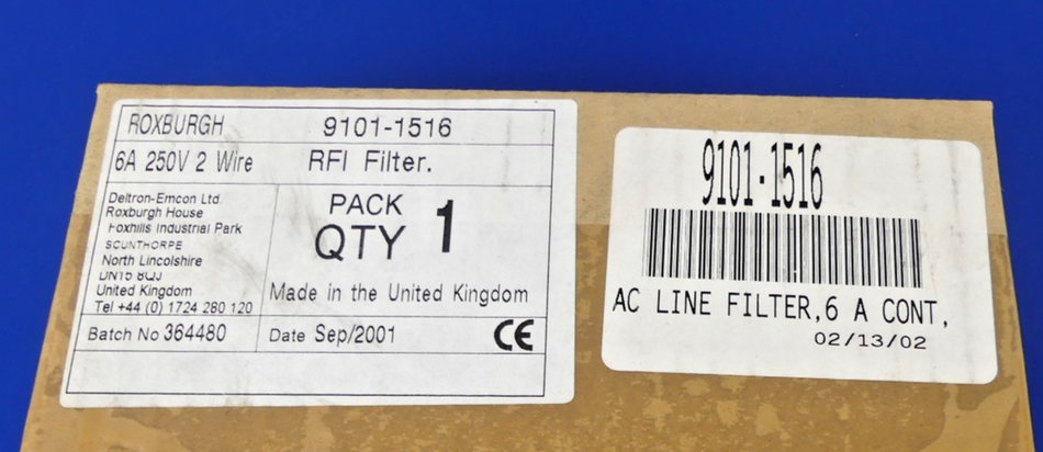 ROXBURGH 9101-1516 RFI Filter