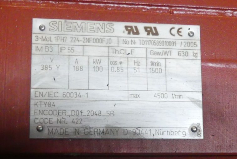SIEMENS 1PH7224-2NF000FJ0 NEU