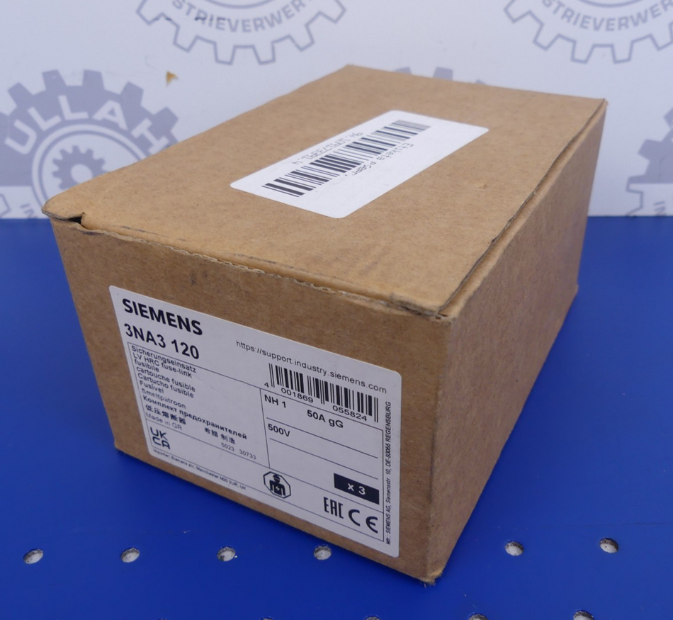 Siemens 3NA3 120 3x Sicherungseinsatz
