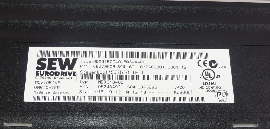 SEW EURODRIVE MDX61B0040-5A3-4-00