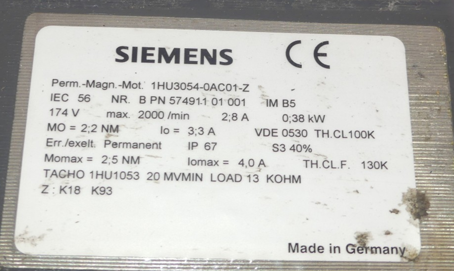 SIEMENS 1HU3054-0AC01-Z