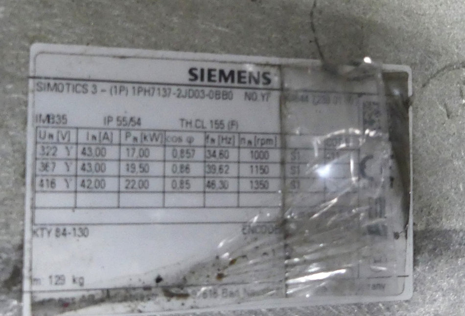 SIEMENS 1PH7137-2JD03-0BB0