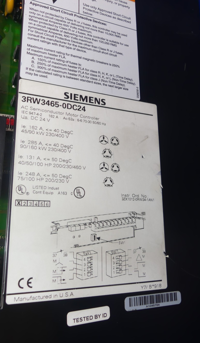 SIEMENS 3RW3465-0DC24