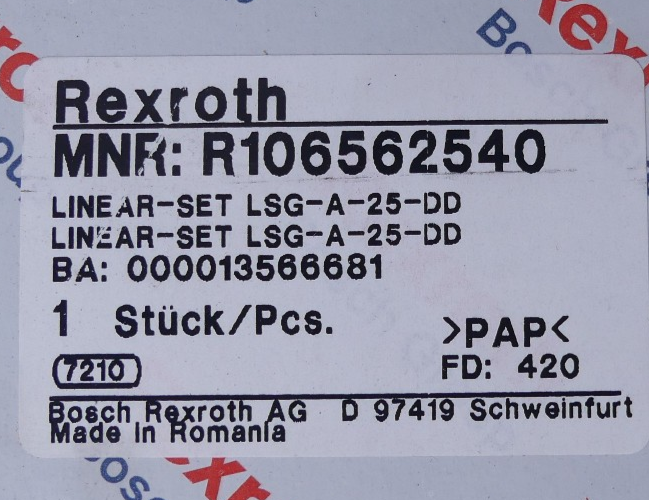 Rexroth LSG-A-25-DD Linear-Set R106562540