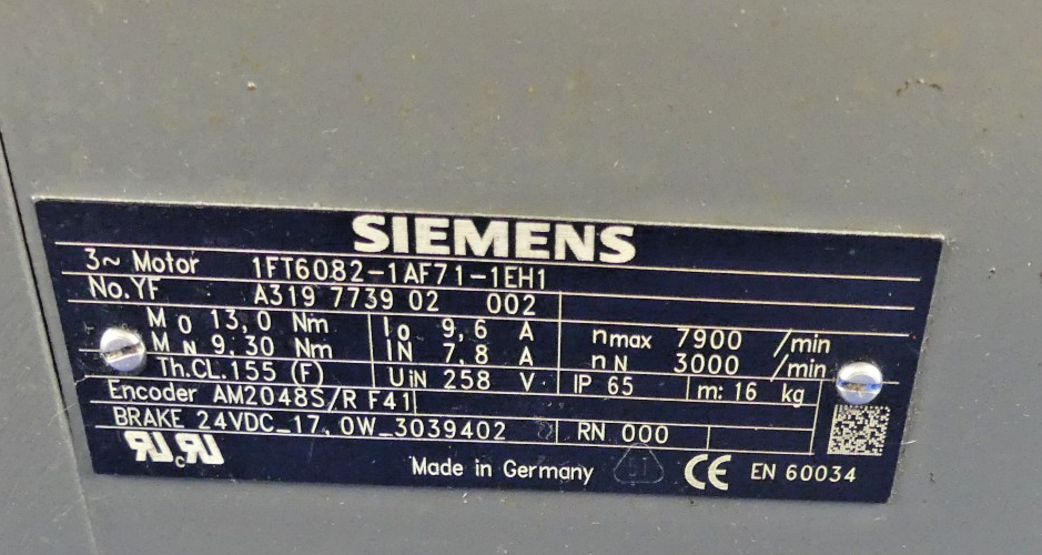SIEMENS 1FT6082-1AF71-1EH1