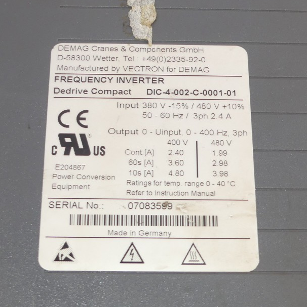 DEMAG DIC-4-002-C-0001-01