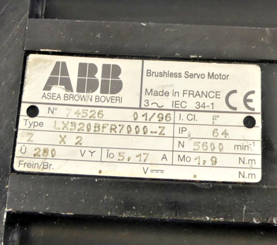 ABB LX320BFR7000-Z Servomotor