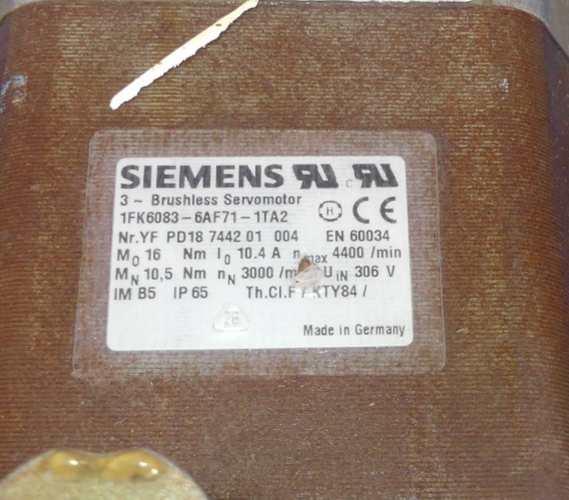 SIEMENS 1FK6083-6AF71-1TA2