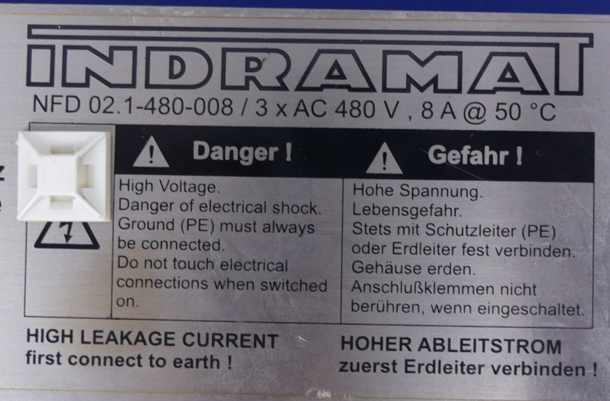 INDRAMAT NFD 02.1-480-008 Power line Filter