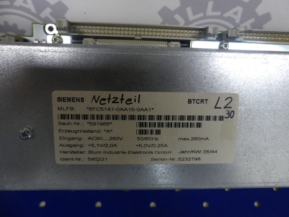 Siemens Sinumerik Interface 6FC5147-0AA15-0AA1, 6FC5103-0AE01-0AA1