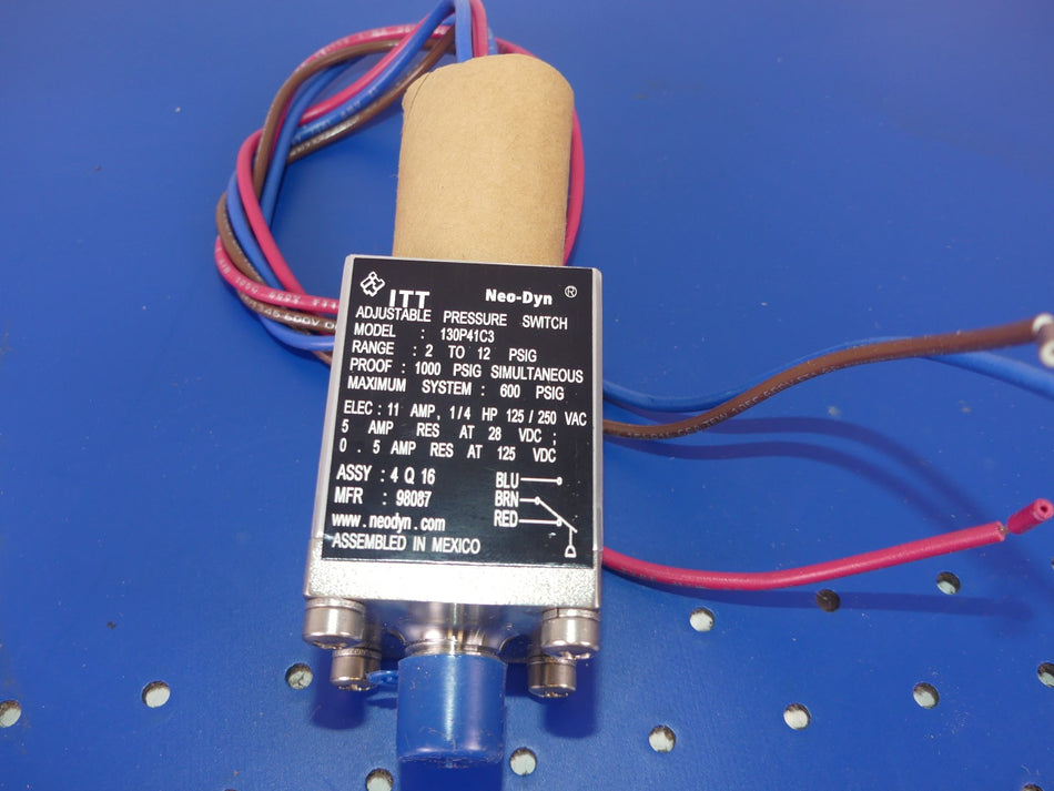 ITT Neo-Dyn 130P41C3 Adjustable Pressure Switch