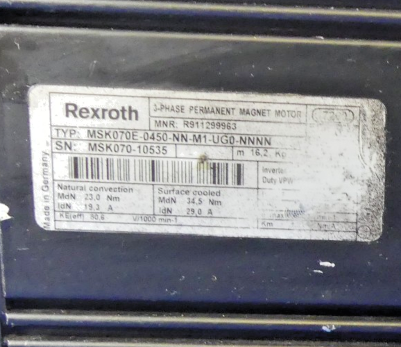 REXROTH MSK070E-0450-NN-M1-UG0-NNNN