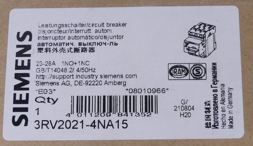 SIEMENS SIRIUS 3RV2021-4NA15