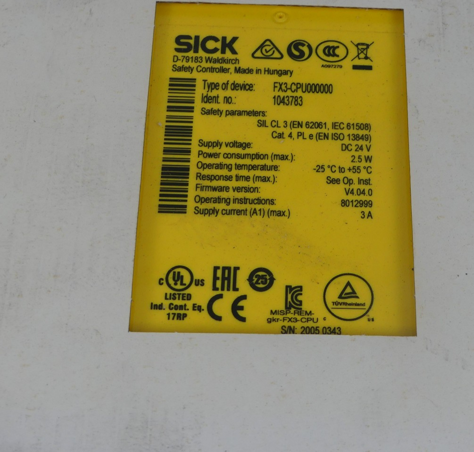 SICK FX3-CPU000000 NEU