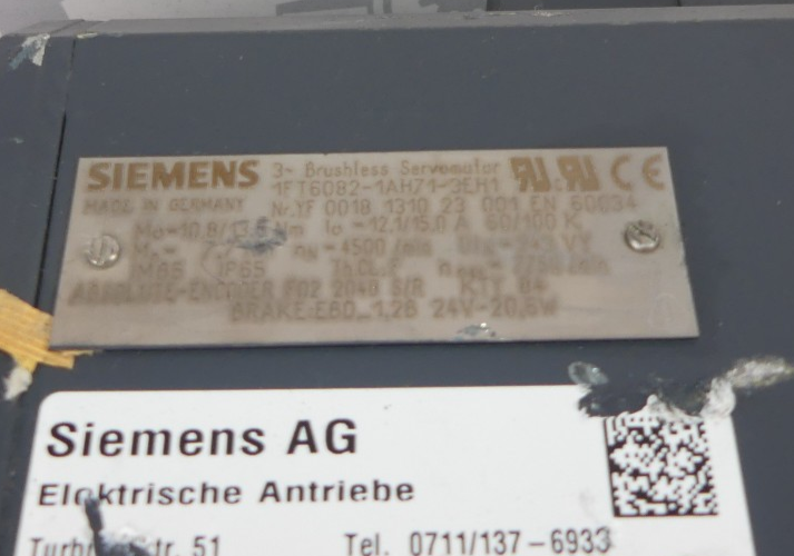SIEMENS 1FT6082-1AH71-3EH1