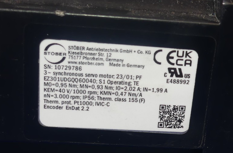 STÖBER EZ301UDGQQ60040;S1 P231SGSS0050EZ301U i=5,000;; HC 150.0.01