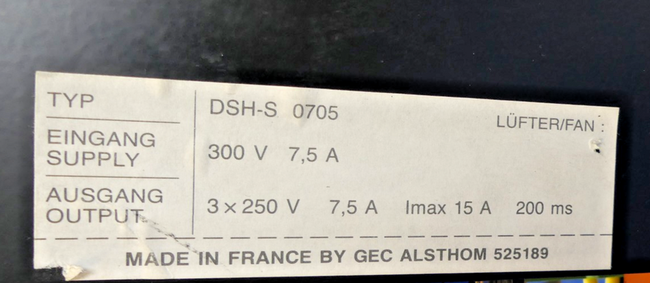 ABB ALSTHOM AXODYN Drehzahlregelgerät DSH-S 0705