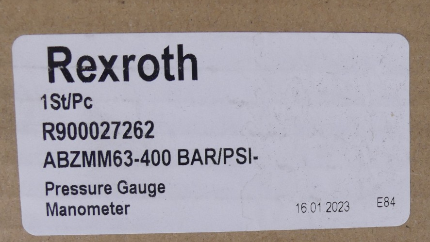 Rexroth ABZMM63-400bar R900027262 Manometer