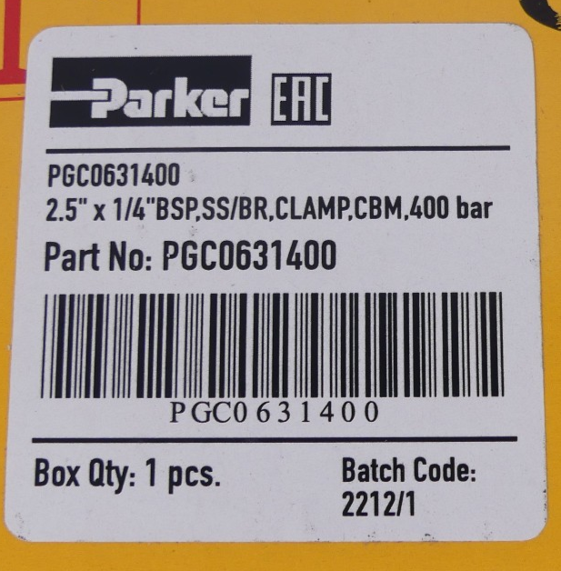Parker PGC0631400 Manometer
