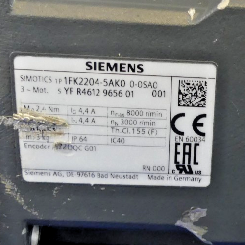 SIEMENS 1FK2204-5AK00-0SA0