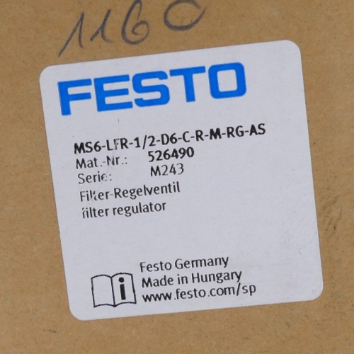 Festo MS6-LFR-1/2-D6-C-R-M-RG-AS 526490 Regelventil