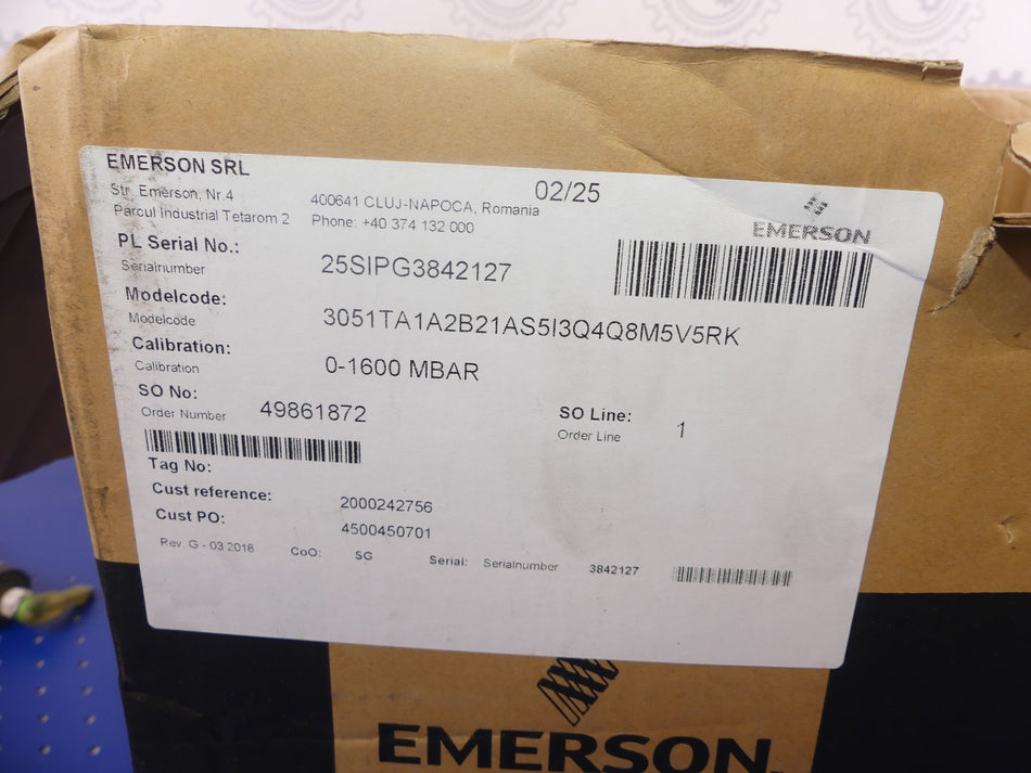 ROSEMOUNT 3051TA1A2B21AS5I3Q4Q8M5V5RK NEU