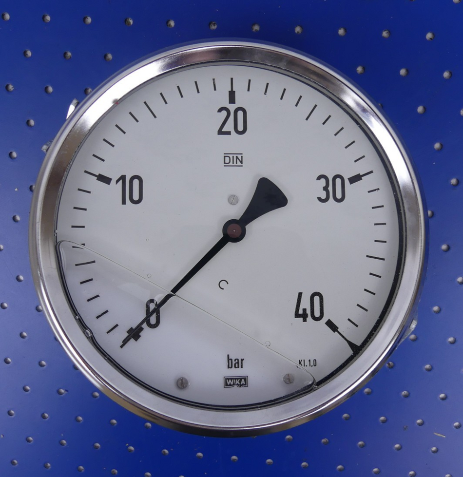WIKA  D160 0-40bar G1/2B axial  Manometer mit Glyzerin