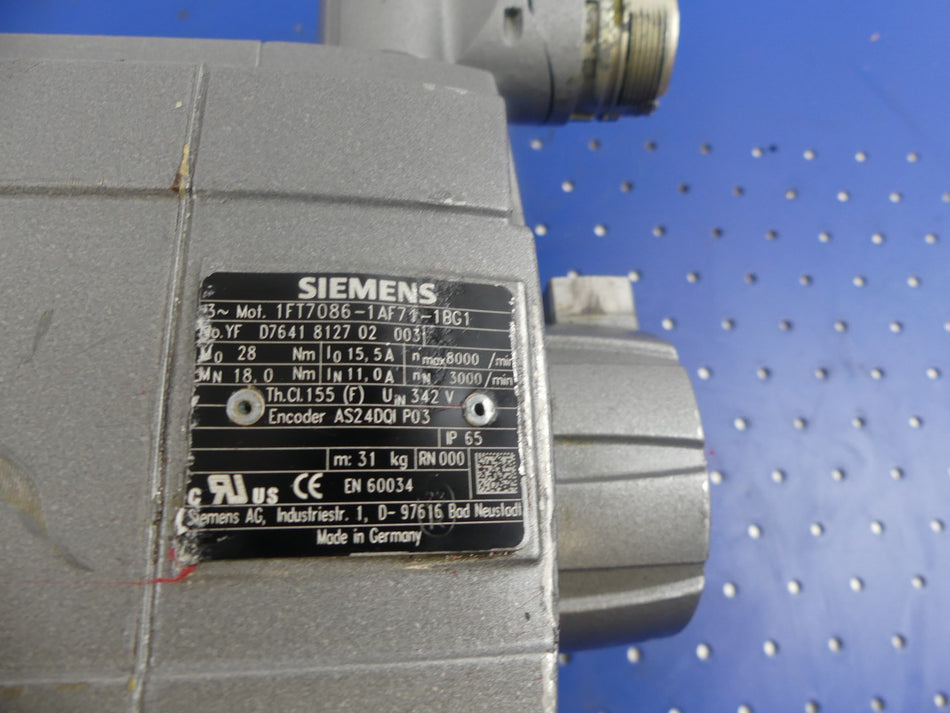 SIEMENS 1FT7086-1AF71-1BC1 ANSCHLUSS BESCHADIGT