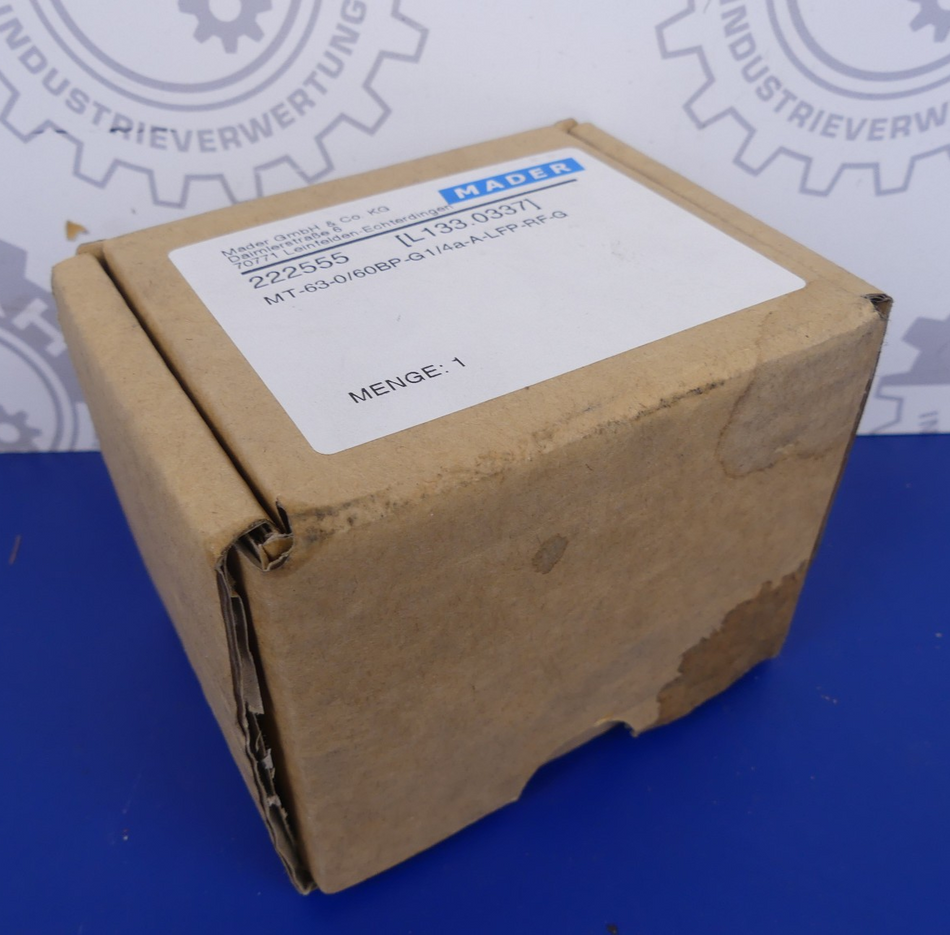 Mader 222555 MT-63-0/60BP-G1/4a-A-LFP-RF-G Manometer