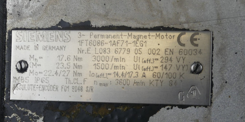 SIEMENS 1FT6086-1AF71-1EG1