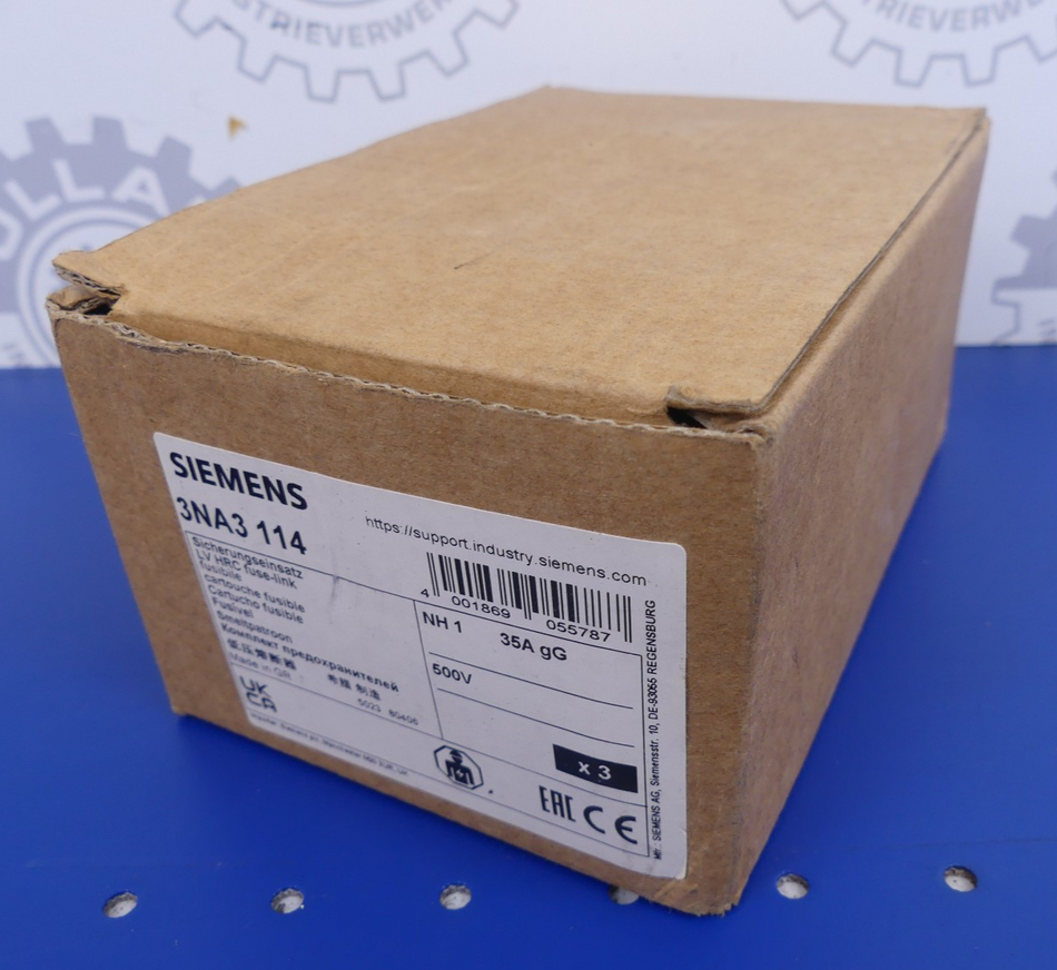Siemens 3NA3 114 3x Sicherungseinsatz