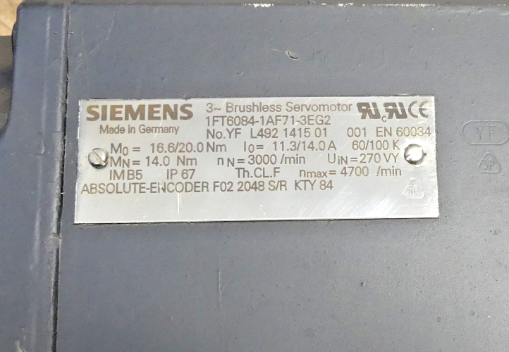 SIEMENS 1FT6084-1AF71-3EG2