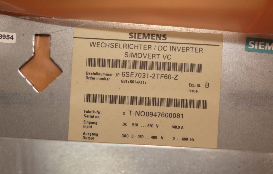 SIEMENS 6SE7031-2TF60-Z NEU