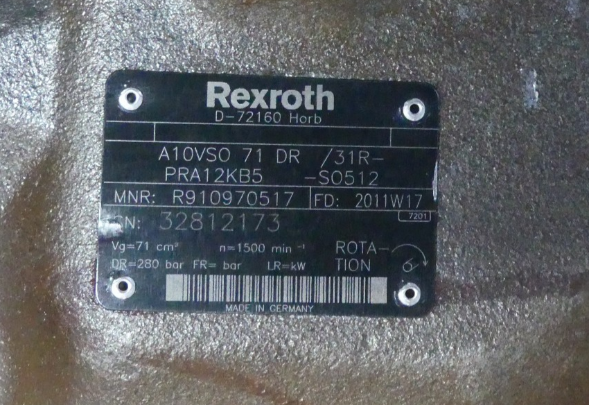 REXROTH A10VS0 71 DR /31R-PRA12KB5-S0512 A10VS071DR /31R-PRA12KB5-S0512