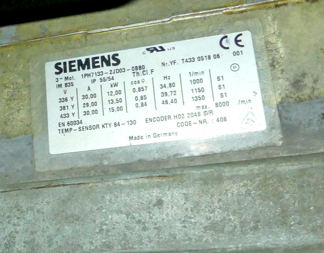 SIEMENS 1PH7133-2JD03-0BB0