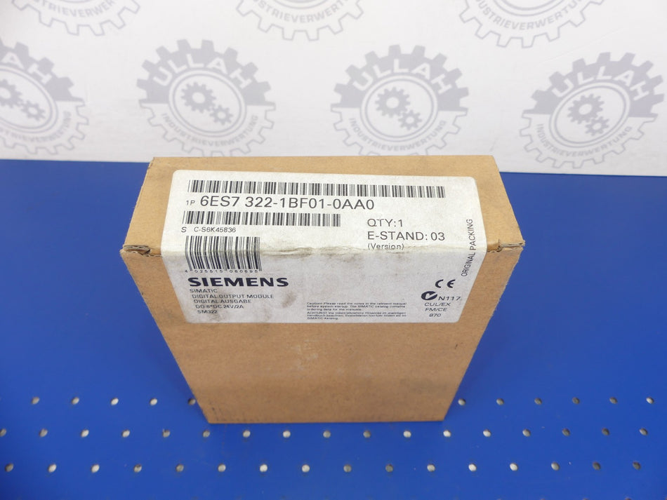 SIEMENS 6ES7-322-1BF01-0AA0 NEU