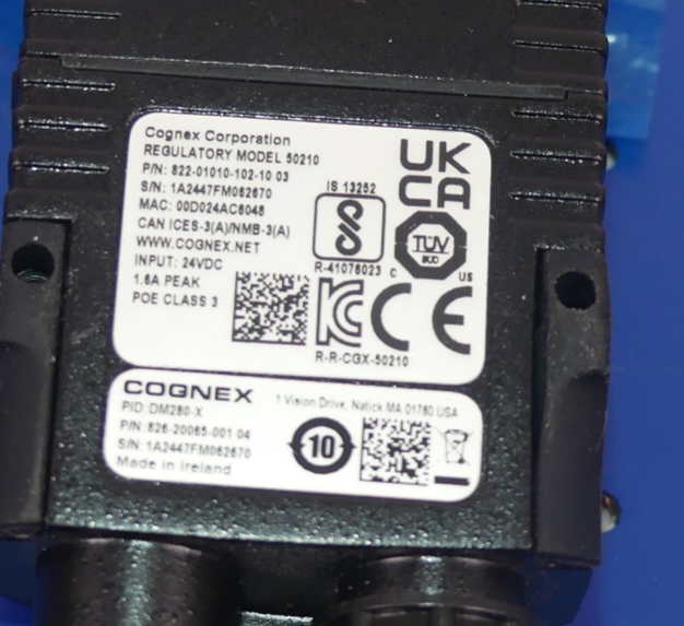 COGNEX DM280-X 826-20065-001 04